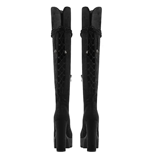 Richealnana Women's Platform Over-the-Knee High Boots