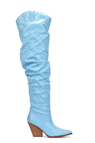 Cape Robbin Kelsey-21 Western Cowgirl Boots for Women — Blue
