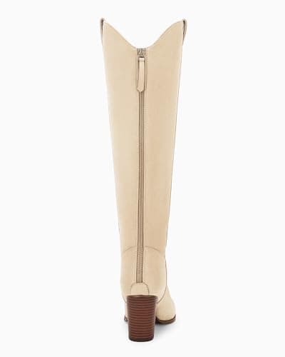 Rilista Women's Cowboy Knee High Tall Riding Boots with Chunky Heel