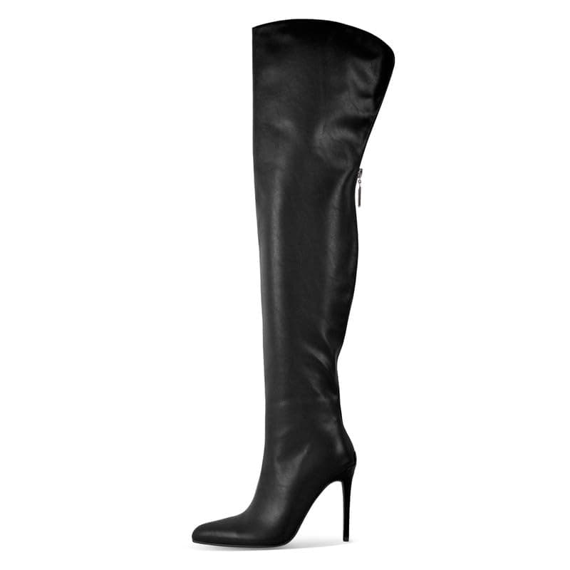Women's Over the Knee Thigh Boots High Heels for Women LongBoot — Black