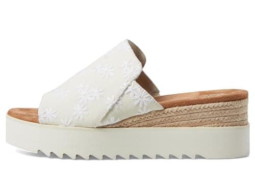 Women's Diana Mule Sandal — Natural Embroidered Floral