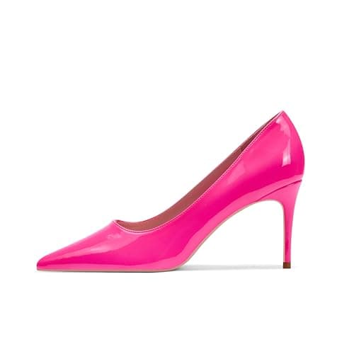 Genshuo Women's 3 Inch Stilettos Closed Toe Dress Pumps