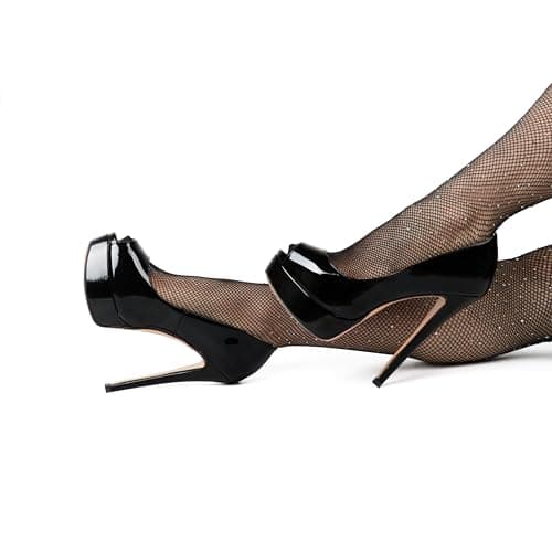 MERUMOTE Women's 6 Inch Stiletto Heels Peep Toe Pumps for Dress & Wedding Party