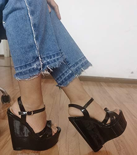 YODEKS Women's Platform Wedge Sandals-Ankle Strap Heel