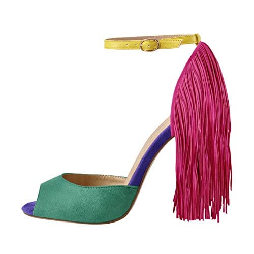 Richealnana Women's Fringe Heeled Sandals