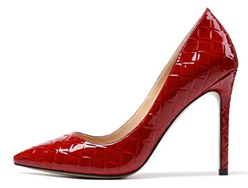 Eldof Women's Classic 4" Stiletto Heel Dress Pumps, Size 5-13 — Red