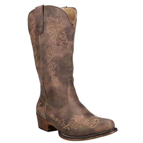 ROPER Women's Riley Scroll Embroidery Snip Toe Boot