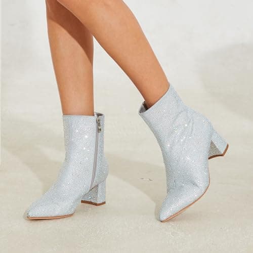 Women's Rhinestone Ankle Boots
