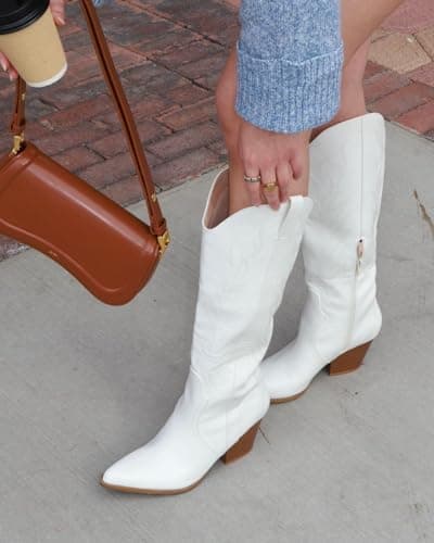 Comfortable Women's Arromic Embroidered Knee High Western Cowgirl Boots