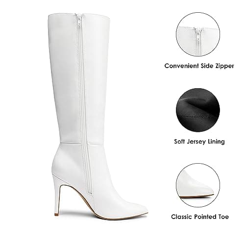 Dream Pairs Women's Pointed Stiletto Boots: Fashion & Classic Knee-High Heels