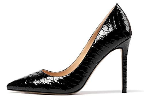 Eldof Women's Classic 4" Stiletto Heel Dress Pumps, Size 5-13 — Black