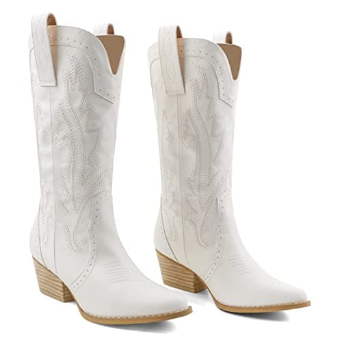 Zzheels Women Mid-calf Cowboy Boots