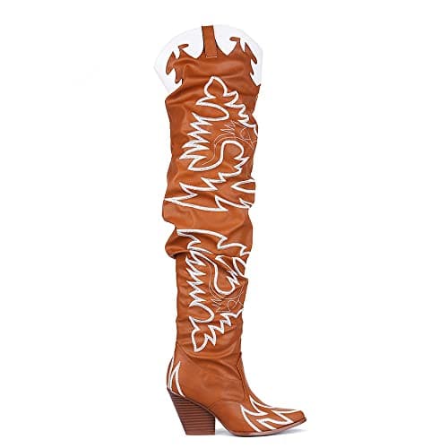 Cape Robbin Kelsey-21 Western Cowgirl Boots for Women — Cognac