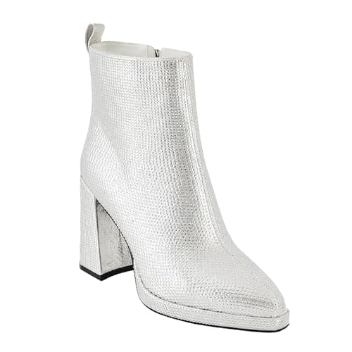 Rhinestone Boots for Women — Silver