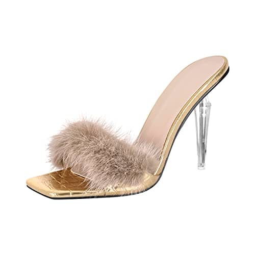 Women's Fur Slip-On Mule Sandals