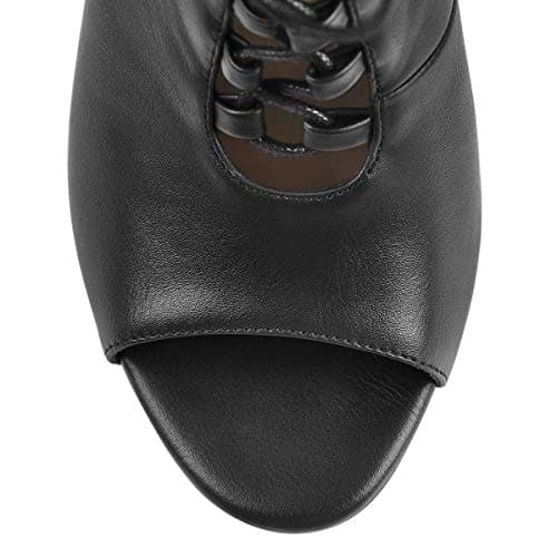 Richealnana Women's Peep Toe Lace-Up Ankle Bootie Sandal