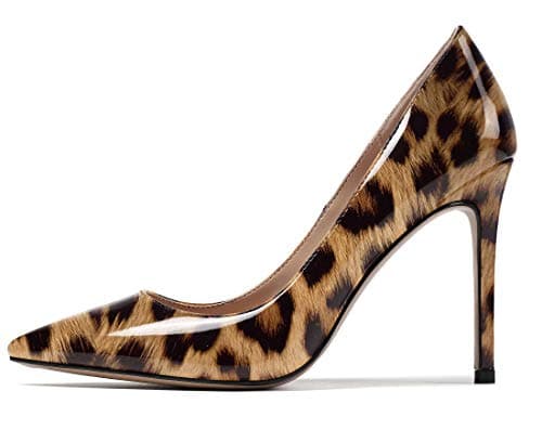 Eldof Women's Classic 4" Stiletto Heel Dress Pumps, Size 5-13 — Leopard