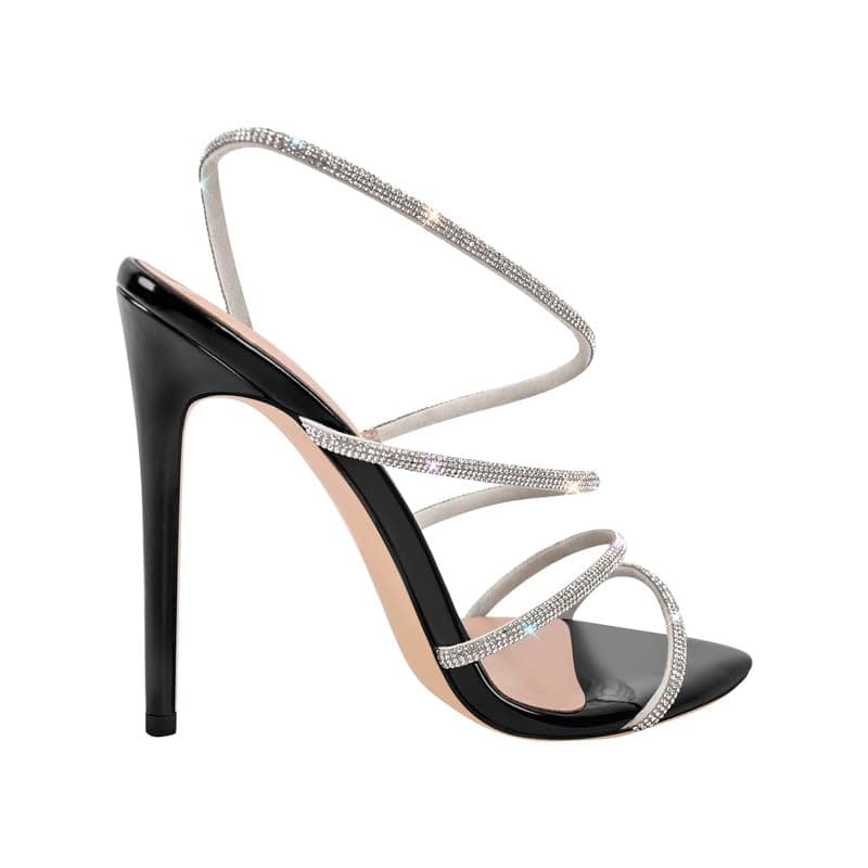 LISHAN Women's Pearl Stiletto Heel Ankle Strap Buckle Prom Shoe