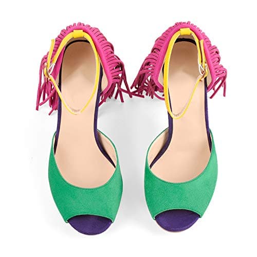 Richealnana Women's Fringe Heeled Sandals
