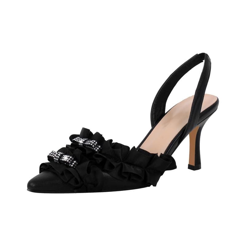 Richealnana Women's Crystal-Embellished Mule Sandals — Black-b