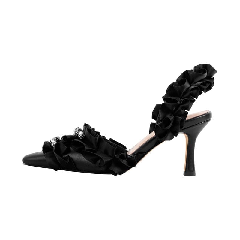Richealnana Women's Crystal-Embellished Mule Sandals