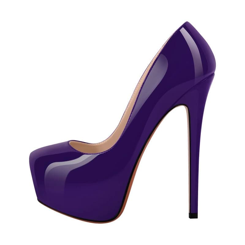 Richealnana Women's Double Platform Stiletto Heels — Purple B