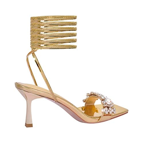 Richealnana Women's Rhinestone Sandals for Party Prom