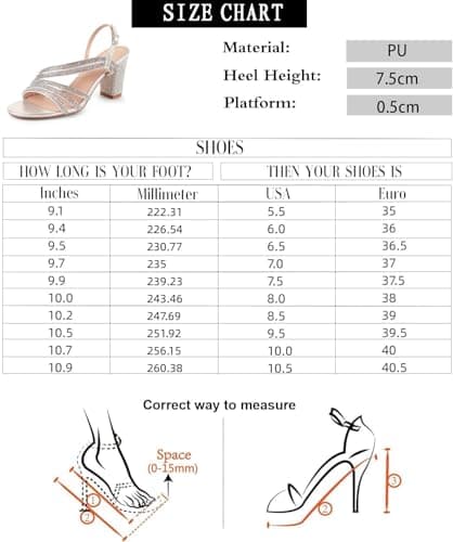 LALA IKAI Women's Rhinestone Open Toe Slingback Heels Sandals
