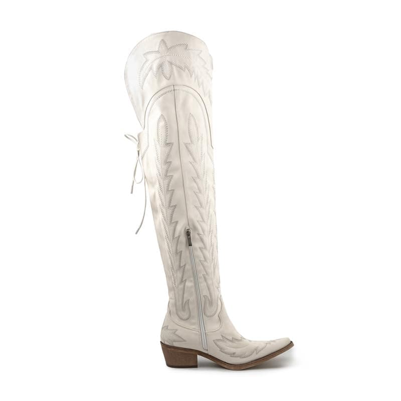 Atuelang Thigh High Western Embroidered Cowgirl Boots
