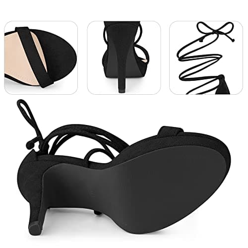 Perphy Stiletto Heels Lace-Up Sandals for Women