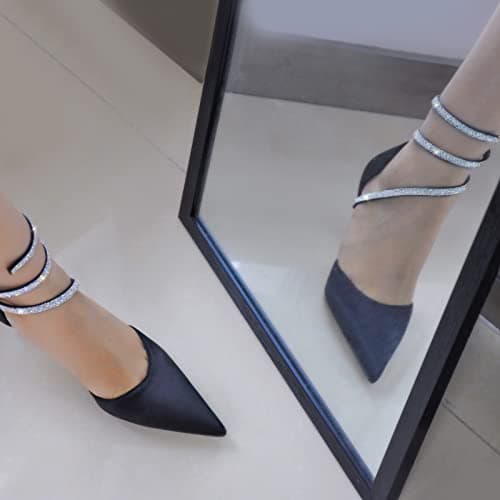 Richéalnini Women's Lace-Up Pointed Toe Stiletto Heels for Wedding & Party