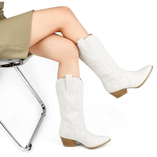 Zzheels Women Mid-calf Cowboy Boots