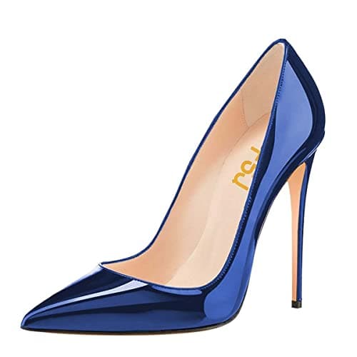 FSJ Women's Stilettos Formal Pointed Toe High Heel Shoes Größe 4-15 US — Royalblue