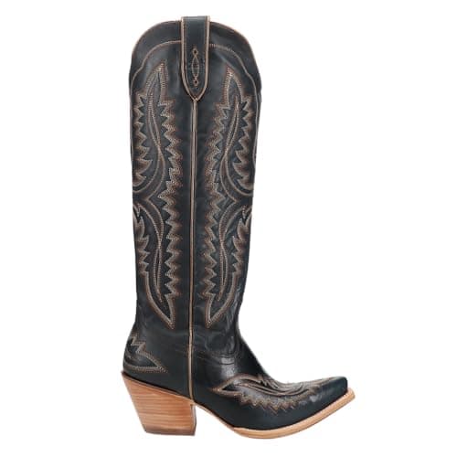 ARIAT Women's Casanova Knee-High Western Boot, Brushed Leather Booties — Blue