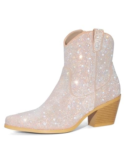 Rhinestone Cowgirl Boots for Women — S-beige