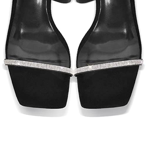 Richealnana Women's Glitter Straps Stiletto High Heels