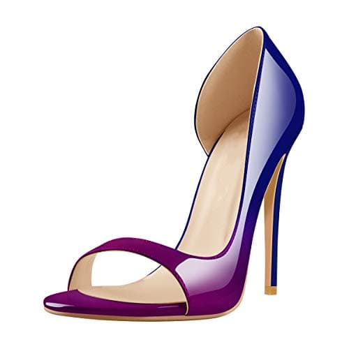 Richealnana Women's Slip-On Stilettos with Elegant Cutouts — Purple