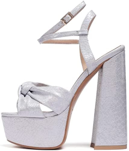 YODEKS Women's Peep Toe Ankle Strap Animal Print Sandals — Grey