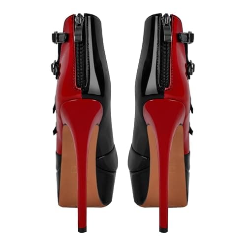 Richealnana Women's Two-Tone Multicolored Platform Stiletto Heels
