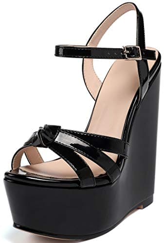 YODEKS Women's Platform Wedge Sandals-Ankle Strap Heel