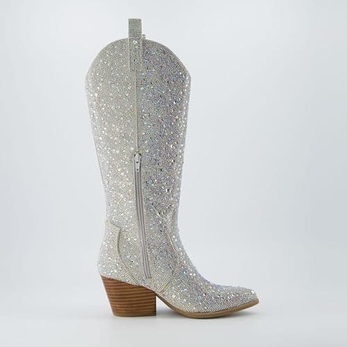 CUSHIONAIRE Women's Comfortable Tall Western Boot + Memory Foam