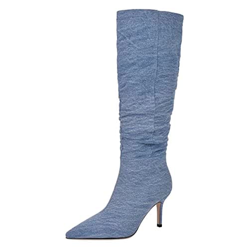 Women's Pointed Toe Slim Heel Knee High Boots