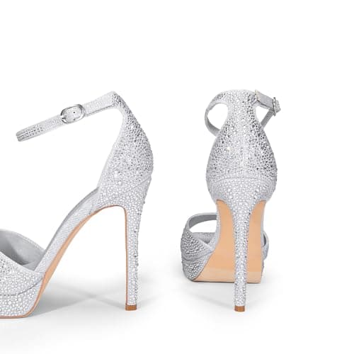 Dream Pairs Women's High Heel Platform Ankle Strap Open Toe Sexy Sandals