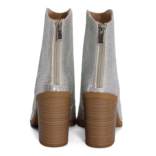 Chariot & Co Wyatt Sparkly Cowgirl Boots – Silver, Gold, Black Rhinestone Heel