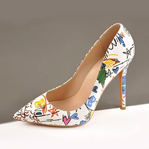 Richealnana Women's Classic Pointed Toe 4.7 Inch High Heels