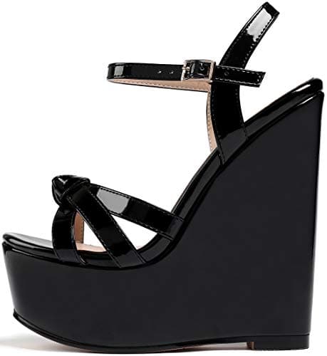 YODEKS Women's Platform Wedge Sandals-Ankle Strap Heel