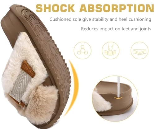 Cross-Band Platform Slippers for Women