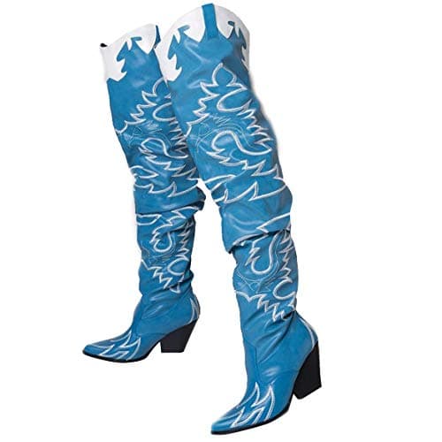 Cape Robbin Kelsey-21 Western Cowgirl Boots for Women — Denim