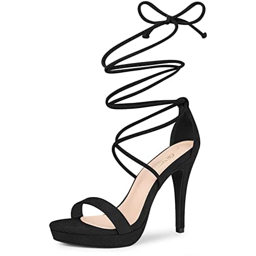 Perphy Stiletto Heels Lace-Up Sandals for Women
