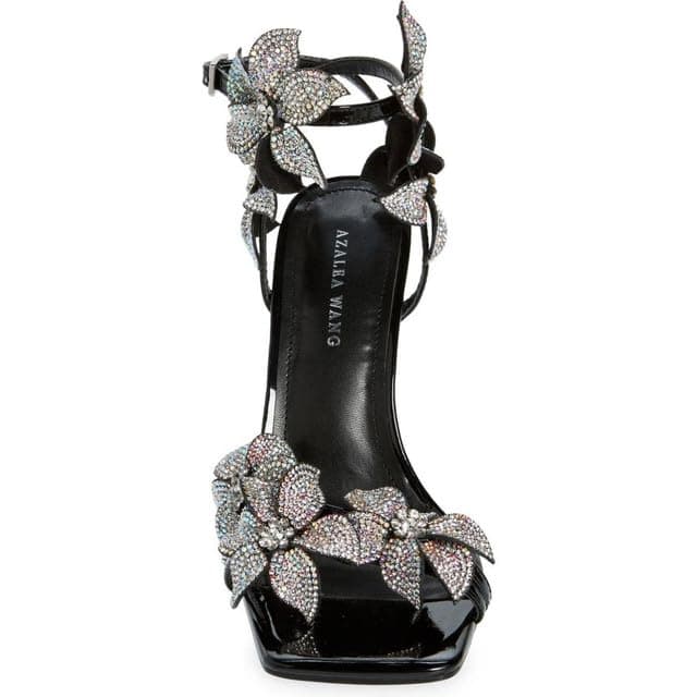 Richealnana Women's Sparkle Floral Stiletto Heel Sandboxals For Party Prom
